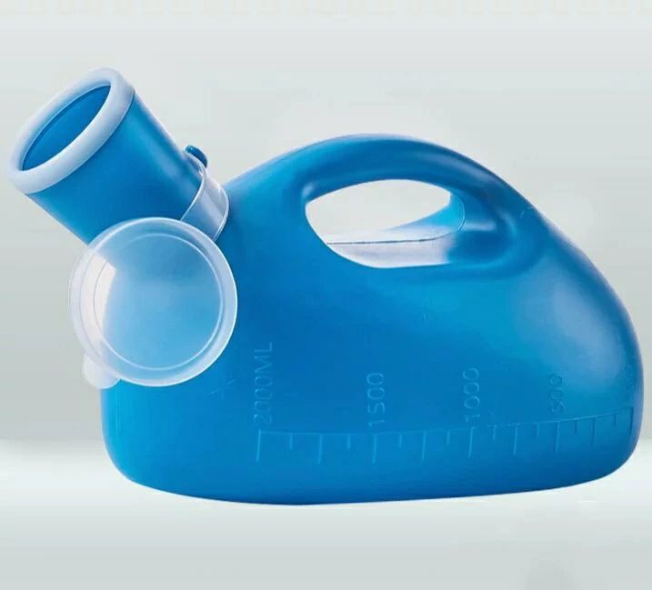 男性用2000ml尿瓶 男性用 蓋付きのポー漏れ防止排尿器 緊急用 採尿器男性の緊急おしっこトイレ病院/自宅/キャンプ/車/旅行用