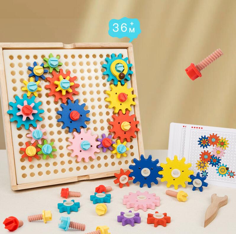ギアボード ギアパズル 知育玩具 知育 木のおもちゃ 木製玩具 知育 リスマスプレゼント/誕生日/プレゼント/暇つぶし/出産祝い/ギフト