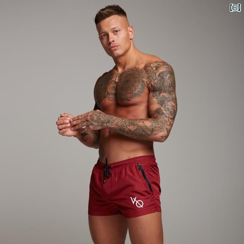 メンズ ショートパンツ トレーニング ショーツ スポーツ ランニング ジム フィットネス ビーチ 伸縮性 速乾 通気性 吸汗 春夏 大きいサイズ 黒 赤 緑 bedokikou-10022872 ビードゥー喜幸 サンプル画像3