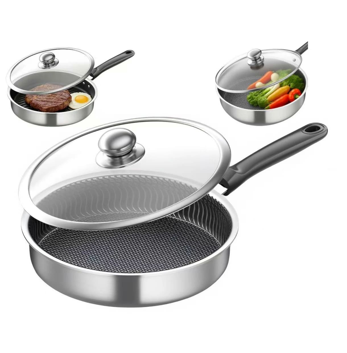 商品情報【商品名】ステンレス鋼フライパン【商品詳細】傑作フライパン:26cm、28cm、30cmのサイズが選べる超軽量で深型設計のフライパンです。316ステンレス鋼採用:耐久性に優れた316ステンレス鋼を使用し、ノンコートながらオイルスモークなしで調理が可能。健康を意識した方にも安心してお使いいただけます。こびりつきにくいノンスティック性能:フルスクリーンハニカム構造により、目玉焼きや中華料理もスルッと仕上がります。洗いやすいデザインで、お手入れも簡単です。多用途対応:片手鍋としても使用でき、蓋付きでさまざまな料理に対応可能。IHを含むオール熱源に対応しており、どんなキッチン環境でも活躍します。高い熱効率で均一加熱:高熱効率設計により、均一に火が通りやすく、エネルギーを無駄にしません。これにより、プロのような仕上がりを家庭でも実現できます。【キーワード】誕生日 父の日ギフト 父の日 プレゼント 母の日ギフト 母の日 プレゼント 実用的 母の日ギフト 花以外 母の日 花以外 敬老の日 記念品 クリスマスプレゼント バレンタインギフト ホワイトデーギフト 内祝 内祝い お祝い返し ウェディングギフト ブライダルギフト 引き出物 引出物 結婚引き出物 結婚引出物 結婚内祝い 出産内祝い 命名内祝い 入園内祝い 入学内祝い 卒園内祝い 卒業内祝い 就職内祝い 新築内祝い 引越し内祝い 快気内祝い 開店内祝い 二次会 披露宴 お祝い 御祝 結婚式 結婚祝い 出産祝い 初節句 七五三 入園祝い 入学祝い 卒園祝い 卒業祝い 成人式 就職祝い 昇進祝い 新築祝い 上棟祝い 引っ越し祝い 引越し祝い 開店祝い 退職祝い 快気祝い 全快祝い 初老祝い 還暦祝い 古稀祝い 喜寿祝い 傘寿祝い 米寿祝い 卒寿祝い 白寿祝い 長寿祝い 金婚式 銀婚式 ダイヤモンド婚式 結婚記念日 ギフト ギフトセット セット 詰め合わせ 贈答品 お返し お礼 御礼 ごあいさつ ご挨拶 御挨拶 プレゼント お見舞い お見舞御礼 お餞別 引越し 引越しご挨拶 記念日 卒業記念品 定年退職記念品 ゴルフコンペ コンペ景品 景品 賞品 粗品 お中元 御中元 お歳暮 御歳暮 お年賀 御年賀 残暑見舞い 年始挨拶【注意事項】※商品仕様は、予告無く仕様変更される場合がございます。予めご了承下さい。※ショットすると芝部分を傷つける恐れがありますので、予めご了承下さい。※商品画像につきましては、モニターの種類・設定等により、実際の商品とは素材感や色味が異なる見え方をする場合があります。※お使いの端末やモニターにより、実物と若干の色味の違いが感じられる場合がございます。恐れ入りますがあらかじめご了承下さい。※運送事故により箱が潰れる可能性がございます。※お問い合わせとメールを承りますので、質問や苦情を相談して有効に解決しましょう。勝手に悪いレビューをしないでお願い致します。※モニターの違いにより、実際の商品の色が画像と異なる場合があります。※手動測定とは異なるため、わずかな寸法の違いを許容してください。【※【下記の場合も返品・交換をお受けできません】・ ご使用済・洗濯済場合・ お客様の元できずまたは破損・汚損が生じている場合・ 商品ににおいが付着している場合・ 過度な返品・交換を繰り返している場合・ 転売目的であると弊社が判断した場合(弊社が転売目的と判断した場合を含みます)※本製品を使用する事により発生した事故、損傷、破損、損害等に関して弊社では責任を負いかねます。※販売している商品は全て新品未使用です、倉庫から出荷前に検品必要ですので、箱を開封する場合もございます、予めご了承くださいませ。※初期不良の場合は到着後3営業日以内にご連絡ください。ステンレス鋼フライパン 26 28 3 26cm 28cm 30cm