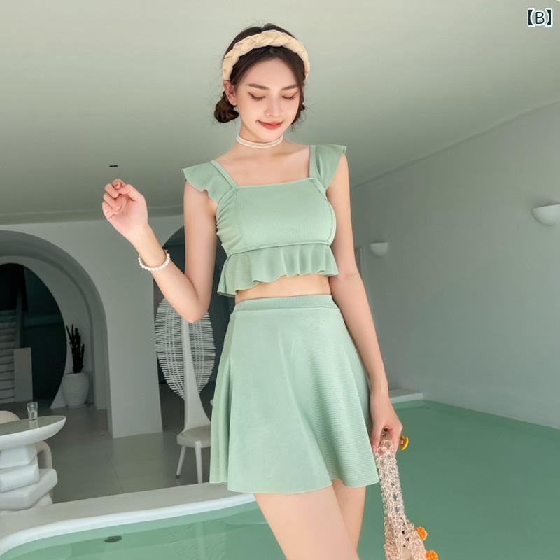 ビードゥー喜幸の水着 セパレート レディース 女性用 婦人用 スイムウェア かわいい おしゃれ 温泉 夏 学生 海 プール レジャー 2点セット ツーピース｜アングル2