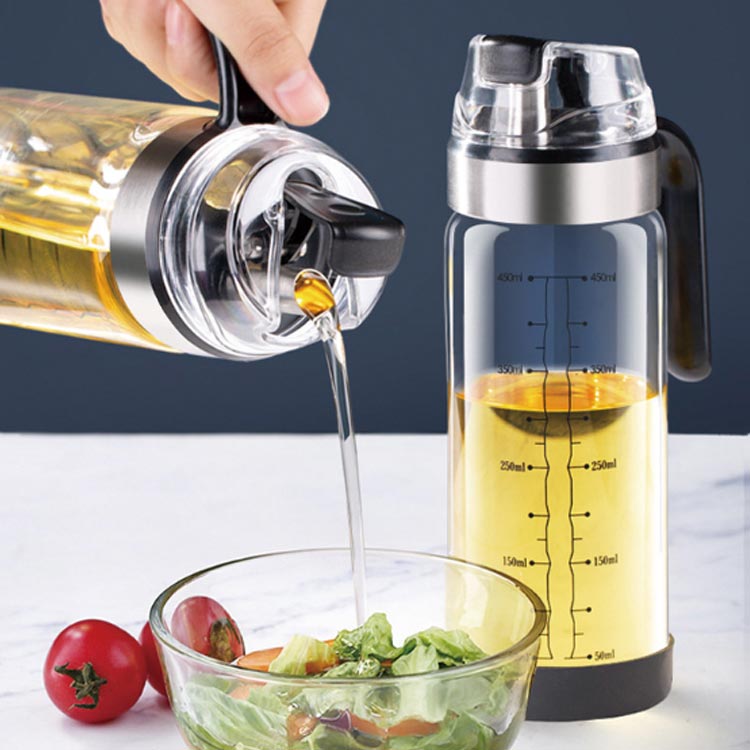 550ml 油差し オイルポット 2個セット 自動開閉 調味料入れ オイル差し オイルボトル 飲食店 醤油差し ..