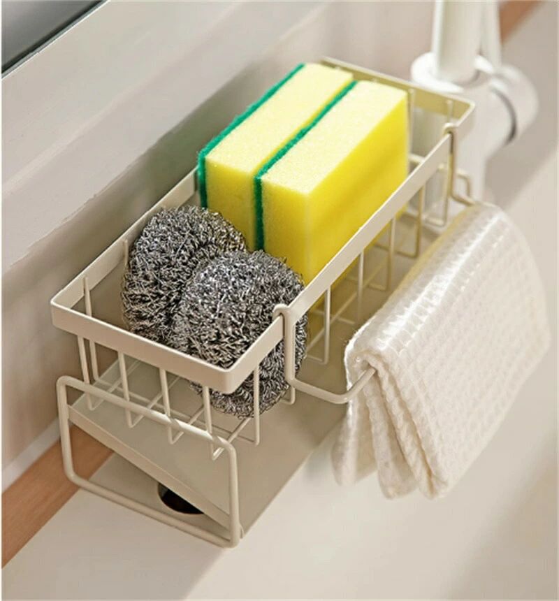 水切りラック ふきん キッチンスポンジ 省スペース コンパクト 抗菌 水槽収納ラック