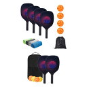 ピックルボール パドルセット ラケット 1バッグ 4 ピックルボール ウッド のために アウトドア レディース 屋内