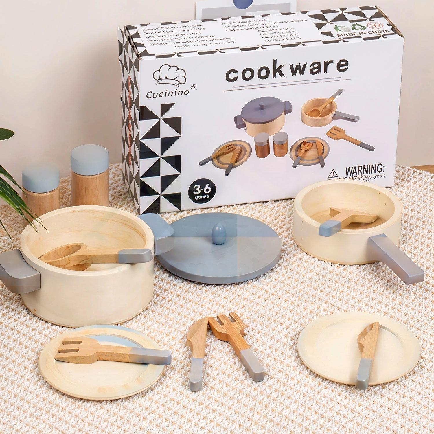 おままごと キッチンツール ままごと キッチン 木製 おもちゃ 木製のモンテッソーリのおもちゃ ミニ 食器セット 料理セット ごっこ遊び 木のおもちゃ 子供用鍋とフライパンキッチンセット 子供キッズ 誕生日 クリスマス プレゼン 贈り物