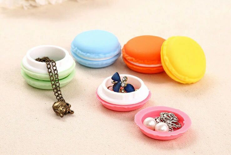 ジュエリーケース 携帯用 ミニ マカロン ピアス 指輪 アクセサリーケース 小物入れ 6色セット