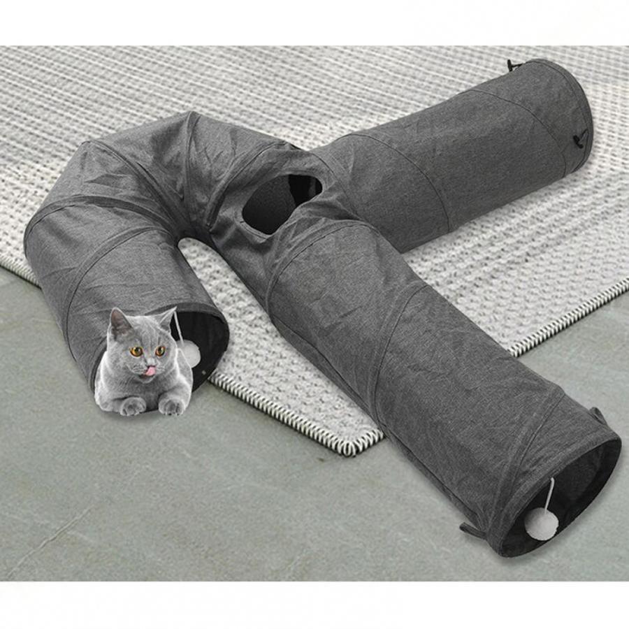 猫トンネル 猫 おもちゃ キャット ペット用品 折りたたみ 長い 1穴付き キャットトンネル 猫 トンネル プレイトンネル トンネル 猫玩具 猫おもちゃ ロング(4.0)