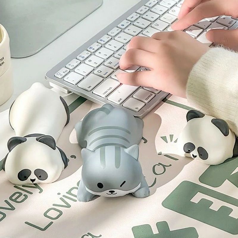 リストレスト 低反発 手首パッド 手首クッション パソコン操作 マウス操作 ハンドレスト ソフト おしゃれ かわいい アニマル 犬 パンダ
