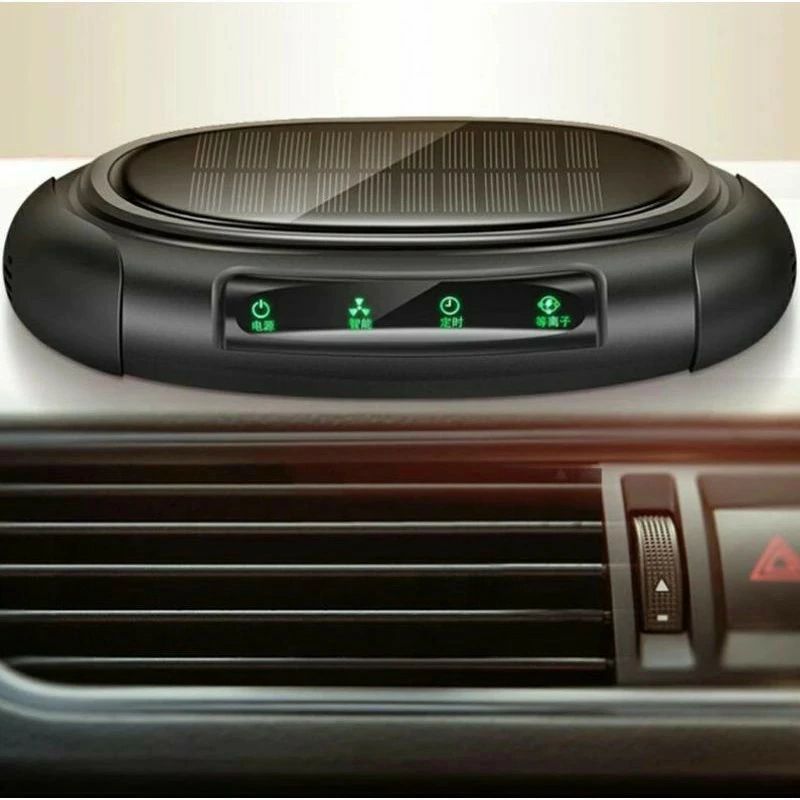 ソーラー車載空気清浄機　小型空気清浄機　ミニ空気清浄機　プラズマクラスター　プラズマ空気浄化機　..