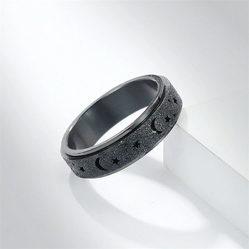 2点セット フィジェットトイ ストレス解消 指輪 ステンレス フィジェットリング ストレス解消リング 不安 緩和 癖対策 リラックス サイズ調節可能 フィジェットトイ 3