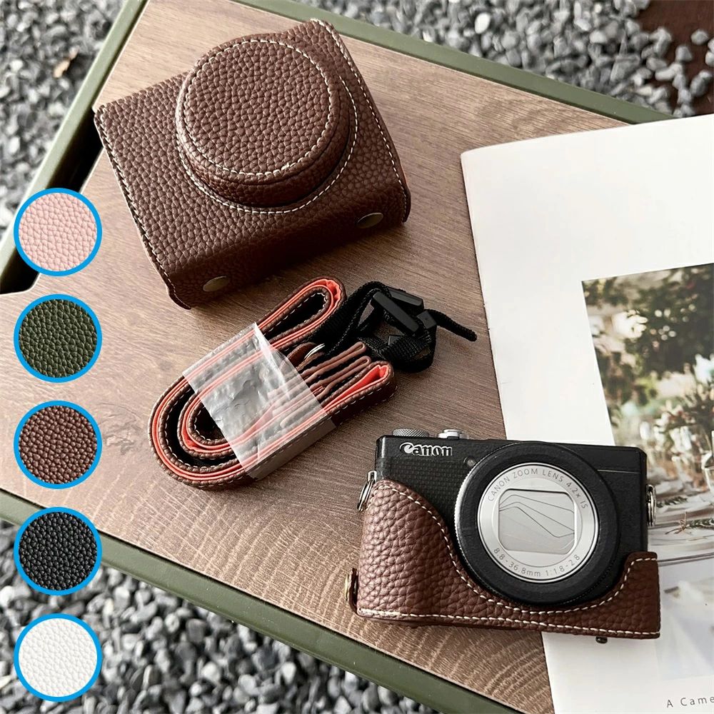 カメラケース PowerShot G7 X Mark III 併用 CANON PowerShot G7 X Mark II キヤノン 保護 カバー レザ..