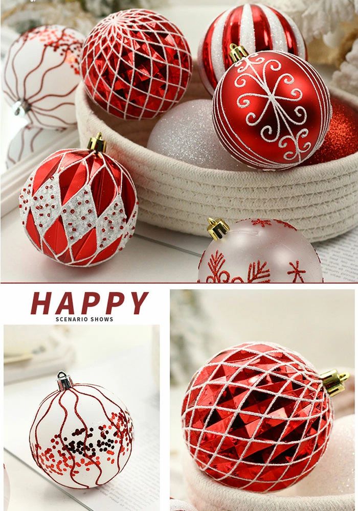 ビードゥー喜幸のクリスマスボール クリスマスツリー 16個セット 直径8cm クリスマスオーナメント 飾り 豪華 ツリー飾り ゴージャスな配色 北欧風 クリスマスツリー飾り 可愛い おしゃれ キラキラ クリスマスデコレーション 部屋 喫茶店 店舗 ボール飾り 新年 家庭用｜アングル3