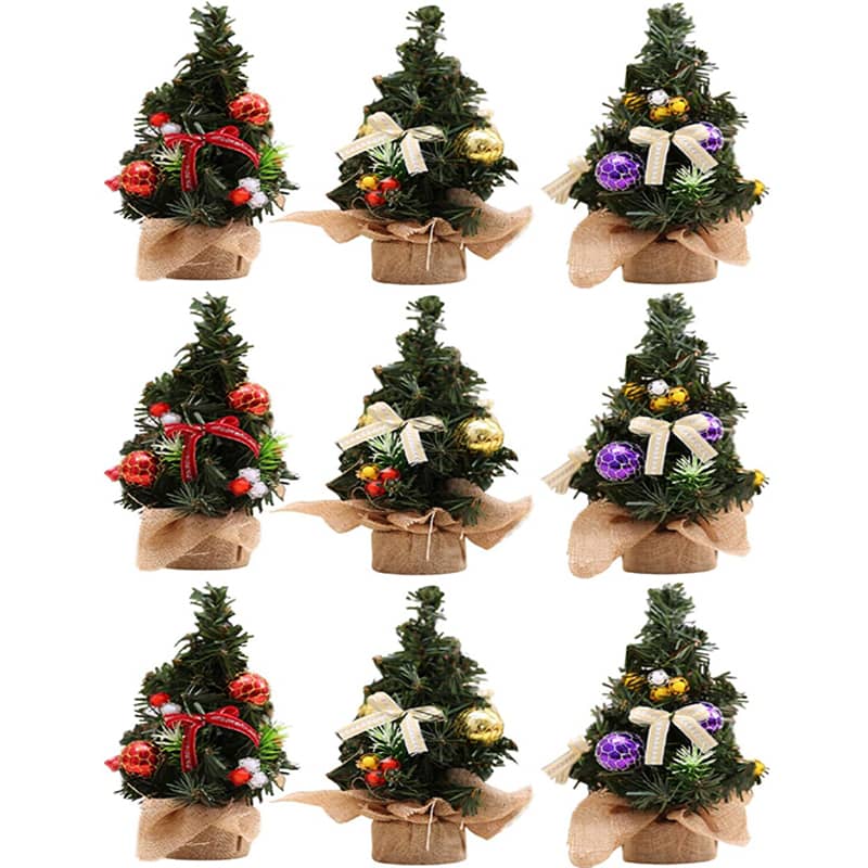 9個セット 卓上 20CM クリスマスツリー クリスマスツリー飾り 卓上ミニツリー かわいい ミニチュア 卓..