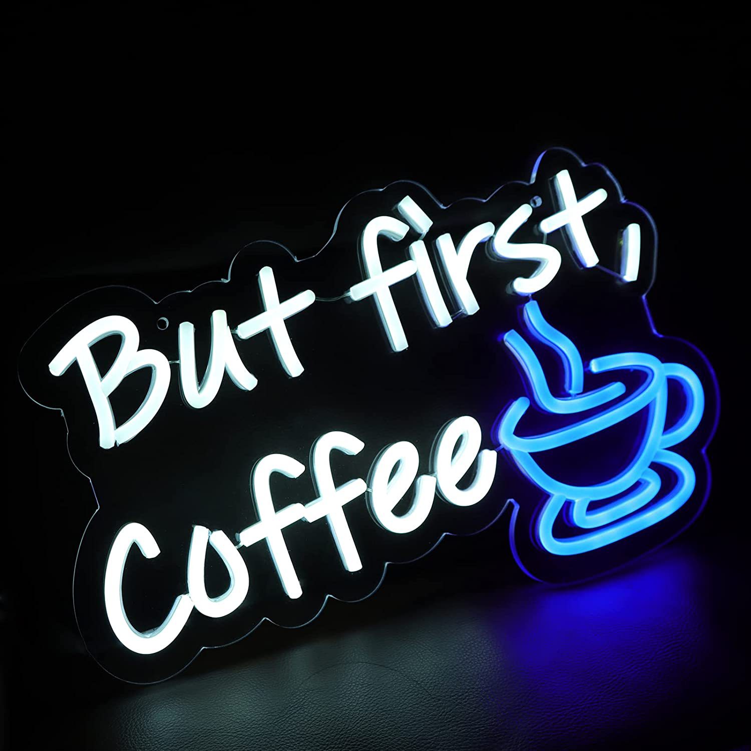 But First Coffee ネオンサイン コーヒーバー パブ装飾 レストランリビングルーム カフェのLEDライト U..