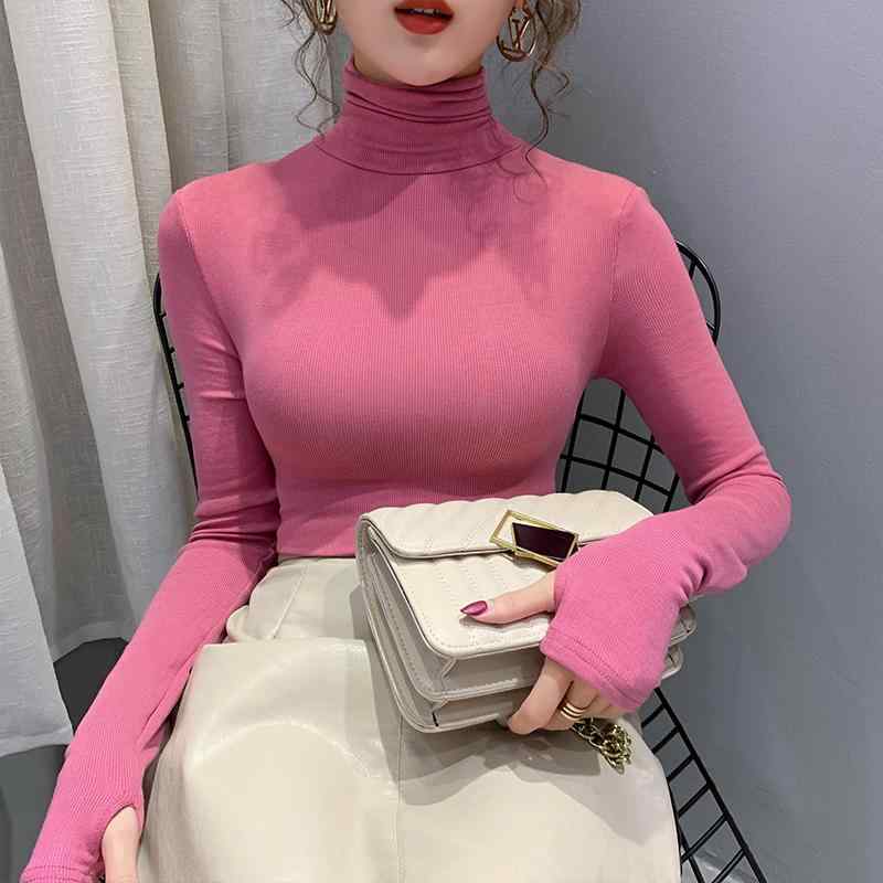 シャツ レディース 秋 冬 カジュアル トップス 厚手 インナー 暖かい T スリムフィット フィンガー パ..