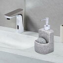 スポンジホルダー付きソープディスペンサー.2 In 1.キッチンガジェット.樹脂.詰め替え可能.食器用洗剤用液体ハンドソープディスペンサー