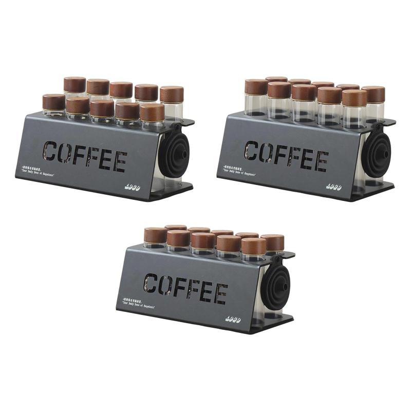 シングルドーズコーヒー豆保存チューブ コーヒー豆セラー 防塵整理 密閉蓋付きガラスバイアル 店舗・小..