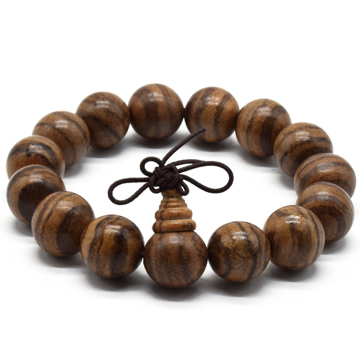 天然木ベトナム沈香数珠 一つの沈香男性用女性用 仕事運 恋愛運 仏具 守護の力 ブレスレット 自動車お飾り丸珠 優雅念珠 モダンなブレスレット 木質の装飾品 (15mm*15玉)