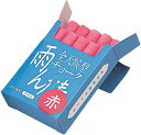 マイゾックス チョーク「雨ん防」10本入 赤 【1箱】【C803】(測量用品/建築用筆記具)