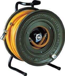 [直送品]*代引不可*ハタヤ　エアーリール　20m　内径φ8．5　塩化ビニール製5／16ホース【1台】【LC320】,（流体継手・チューブ／エアリール）