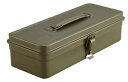 TRUSCO(トラスコ) トランク型工具箱 333X137X96.5 OD色 【1個】【T320OD】(工具箱・ツールバッグ/スチール製工具箱)