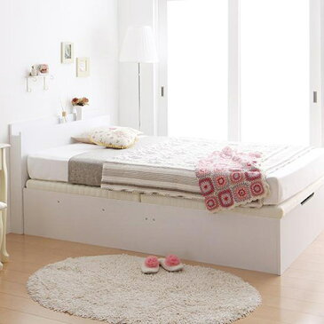 ベッド ベット 収納付き セミダブル ホワイト ブラウン ベージュ 幅:110cm〜119cm 奥行き:190cm〜199cm 高さ:30cm〜39cm 高さ:40cm〜49cm キャスター無し 既成品 カジュアル シンプル ベーシック セミダブル 木製 ポケットコイル すのこ 収納付き コンセント付き 棚付き