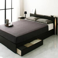 ベッドベットセミダブル収納付きブラウン幅:130cm〜139cm奥行き:200cm以上高さ:70cm〜79cmキャスター無し既成品エレガントクラシックシンプルモダン無地セミダブル木製ボンネルコイル収納付きコンセント付き要組立品木日本茶ブラウン210