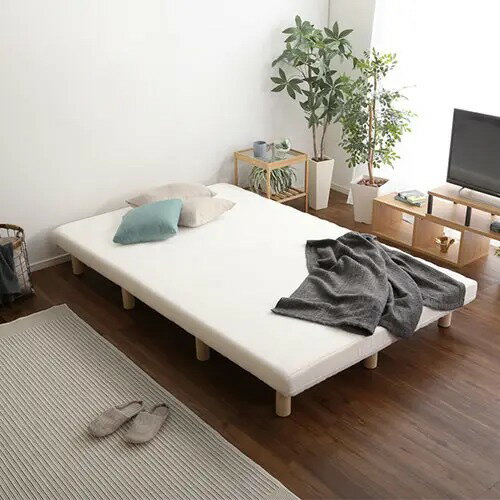 ダブルベッド すのこベッド マットレスベッド 脚付き 天然木使用 シンプル 頑丈