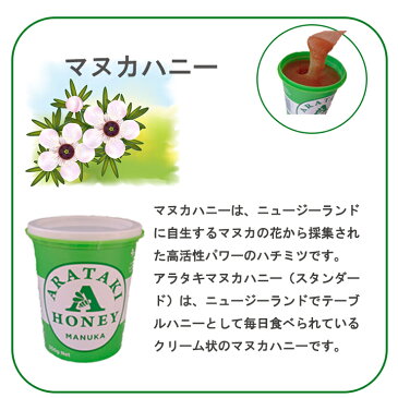 ハチミツ 食べ比べ 【250g×5個】アラタキ マヌカハニー マルチフローラウイズマヌカ ライトアンバー クローバーブレンド レワレワ 送料無料 あす楽 はちみつ