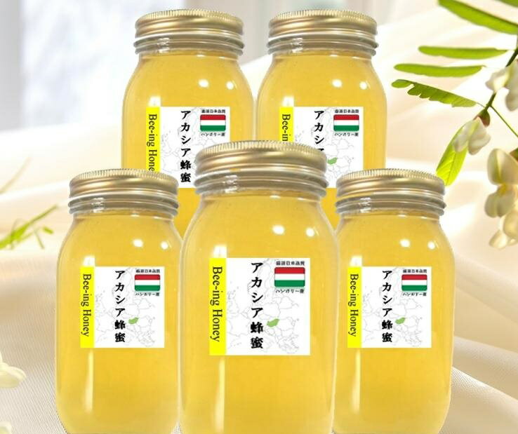 新発売企画 目玉 SUPER-OFF60％OFF SS 確かな品質 ハンガリー産アカシア蜂蜜1Kgx5【日本国産基準 国内..