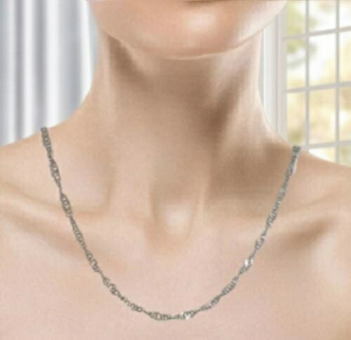 SUPER-ポイント20倍 SS 金属アレルギー対策 安心品質 日本製 純チタンネックレス チェーン 幅約3.5mm太いスクリュー ネックレス【選べるロングサイズ 34から60cm】プラチナ風の輝き メンズ レディース 健康