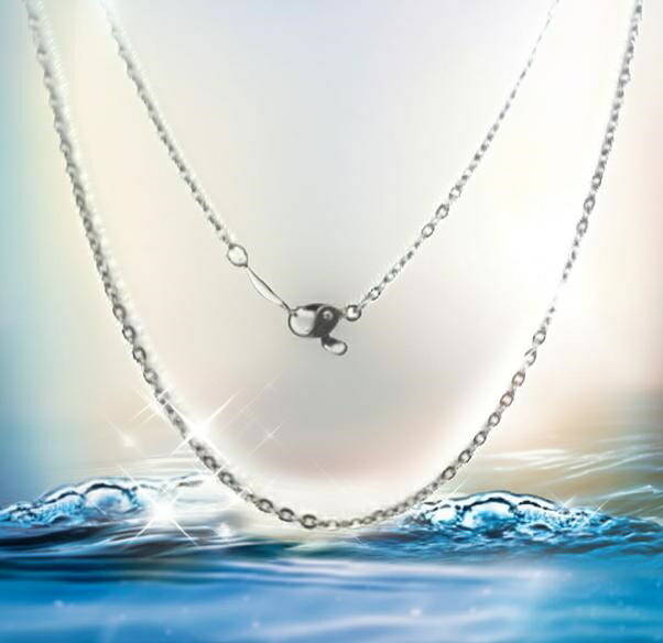 健康 純チタン チェーン ネックレス 輝く 平小豆【太】50cm アレルギー解決 2cm以上の大き目ペンダント..