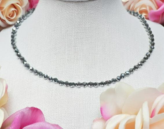 スーパーセール 目玉 50％OFF 半額 SS 専門知識+代替医療温浴テラヘルツ ネックレス 高級品質テラヘルツ5mmミラーカットネックレス 【選べる金具】 【選べる長さ34～50cm】 健康ネックレス