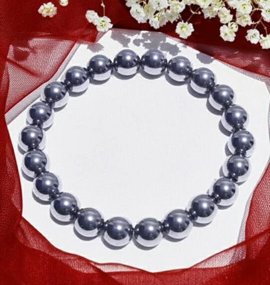 お悩み解決 元気ちゃん試してね 高級品質テラヘルツ健康ブレスレット8mm丸玉 内周約14cm・16cm・18cmからお選びください 【テラヘルツ波】 健康寿命をサポート