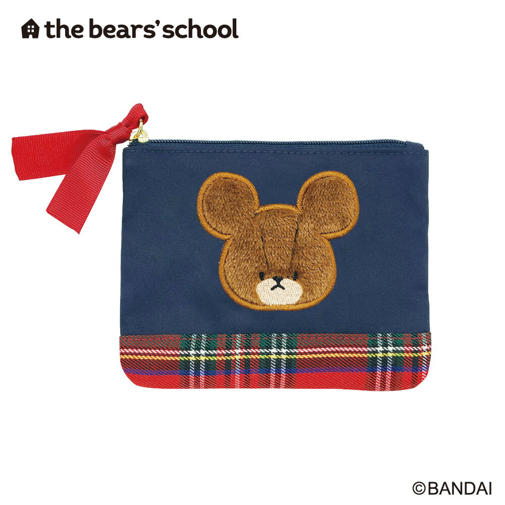 くまのがっこう the bear's school ポケットティッシュポーチ ポケットティッシュケース ポケットティッシュカバー ジャッキー チェック柄 絵本 キャラクター 通園グッズ 幼稚園 保育園