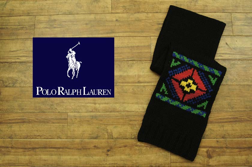 ラルフローレン POLO by Ralph Lauren　　ラルフローレン ウール 雪柄 ニット マフラー