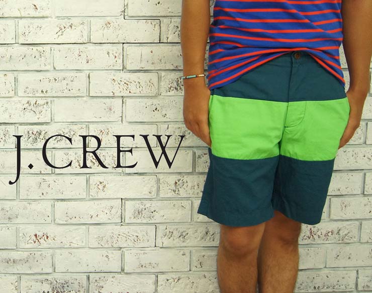 Cotton Pants - J.CREW　ジェイクルー バイカラー STANTON ショーツ/FOREST GREEN/LIME GREEN