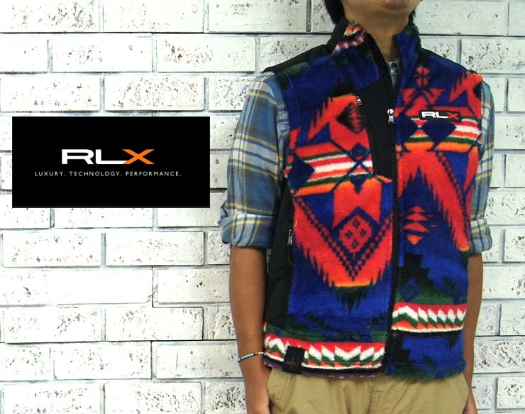 RLX　　ラルフローレン RLX ネイティブ柄 フリース ベストのサムネイル