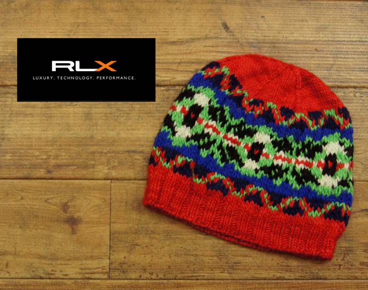 Polo Ralph Lauren - RLX　 ラルフローレン RLX MERINO WOOL 雪柄 ニット キャップ