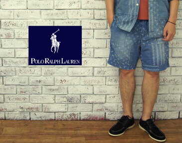 【POLO by Ralph Lauren】 ラルフローレン インディゴ パッチワーク ショーツ【あす楽】