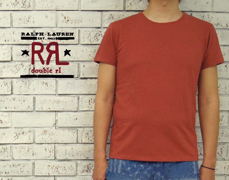 【RRL】ラルフローレン DOUBLE RL ダブルアールエル 無地 Tシャツ/Russetv