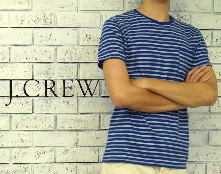 Rakuten - J.CREW】 ジェイクルー ポケット ボーダー Tシャツ/WHITE/BLUE
