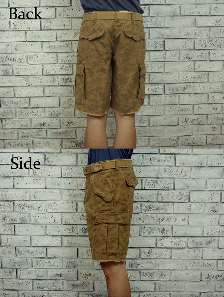 【DENIM＆SUPPLY by Ralph Lauren】 デニム＆サプライ FADED CAMO カットオフ カーゴ ショーツ