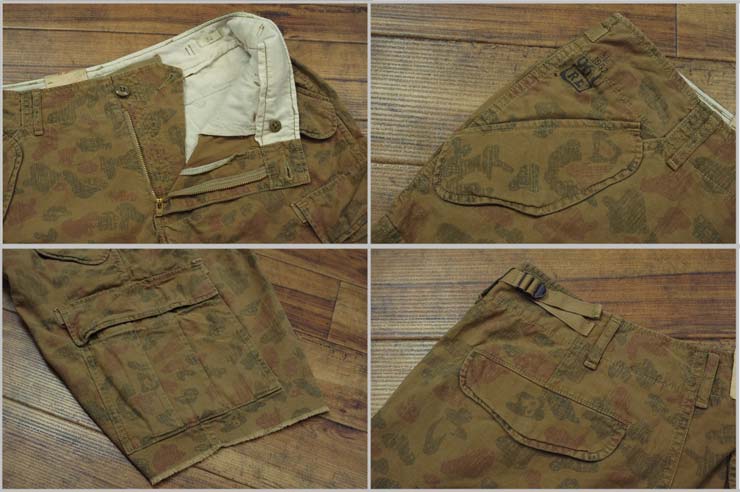 【DENIM＆SUPPLY by Ralph Lauren】 デニム＆サプライ FADED CAMO カットオフ カーゴ ショーツ