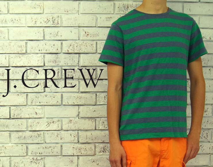 Rakuten - 【J.CREW】ジェイクルー ボーダー Tシャツ/GREEN/GRAY
