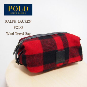 POLO by Ralph Lauren　ラルフローレン ウール トラベル ポーチ/RED