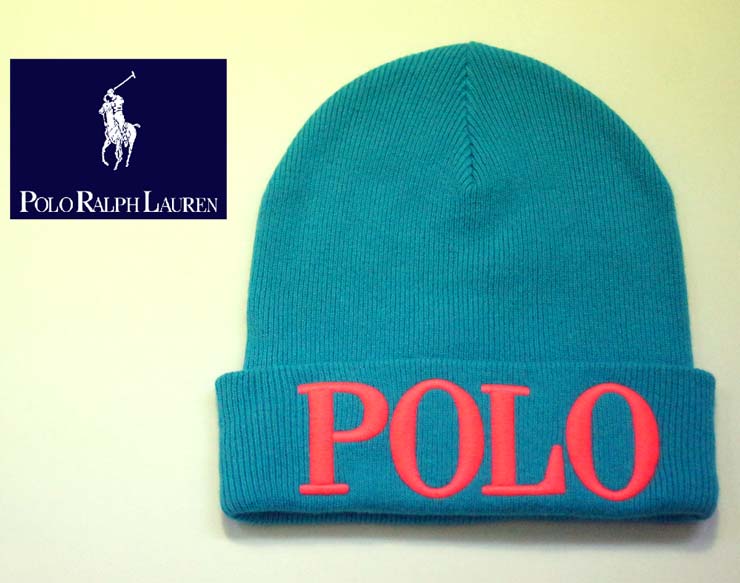 POLO by Ralph Lauren　ポロラルフローレン BIG POLO LOGO ニット キャップ/TurquoiseBlue