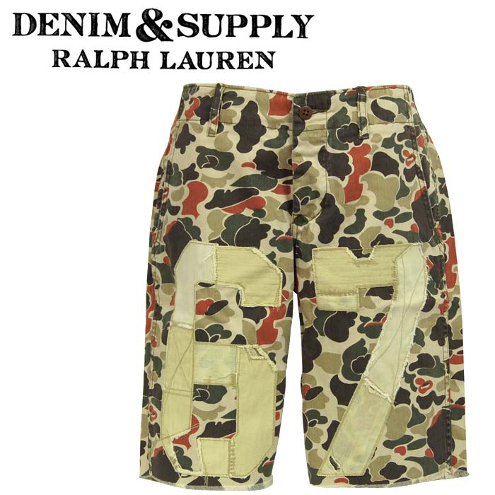 DENIM＆SUPPLY by Ralph Lauren デニム＆サプライ ハンターカモ ナンバリング カットオフ ショーツ