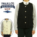 TRUJILLO 039 S トルフィリオス ラウンドネック Lower Front Pockets チマヨ ラグ ベスト/BLACK,WHITE