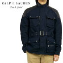 BLACK LABEL by Ralph Lauren ブラックレーベル リネン×コットン モーターサイクル ジャケット ネイビー